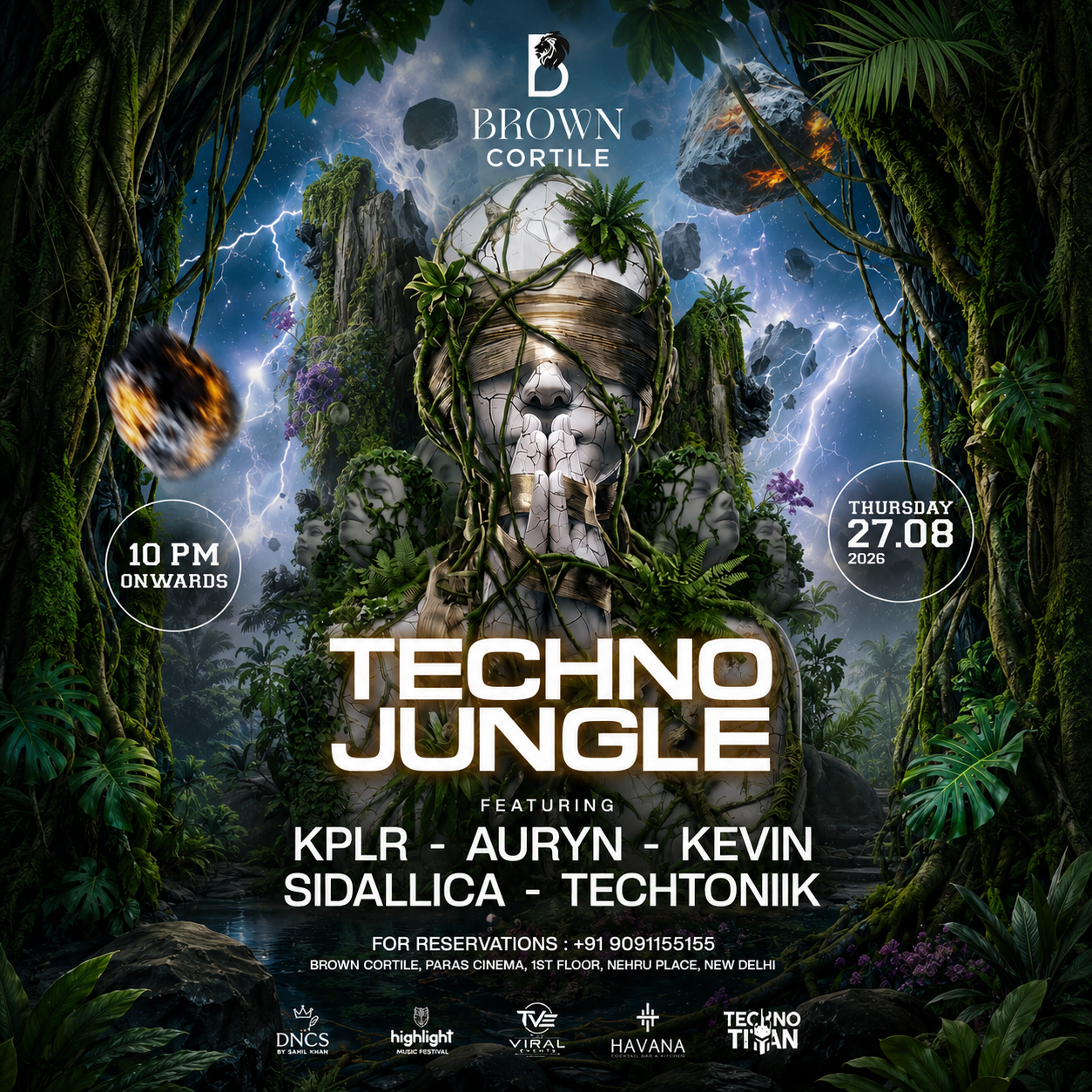 Techno Jungle / Highlight Music Festival at Brown Cortile — 27 August 2026 event poster